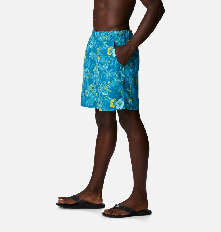 Men's PFG Super Backcast Water Shorts, Color: Deep Marine Marlin Tropic Print, image 3