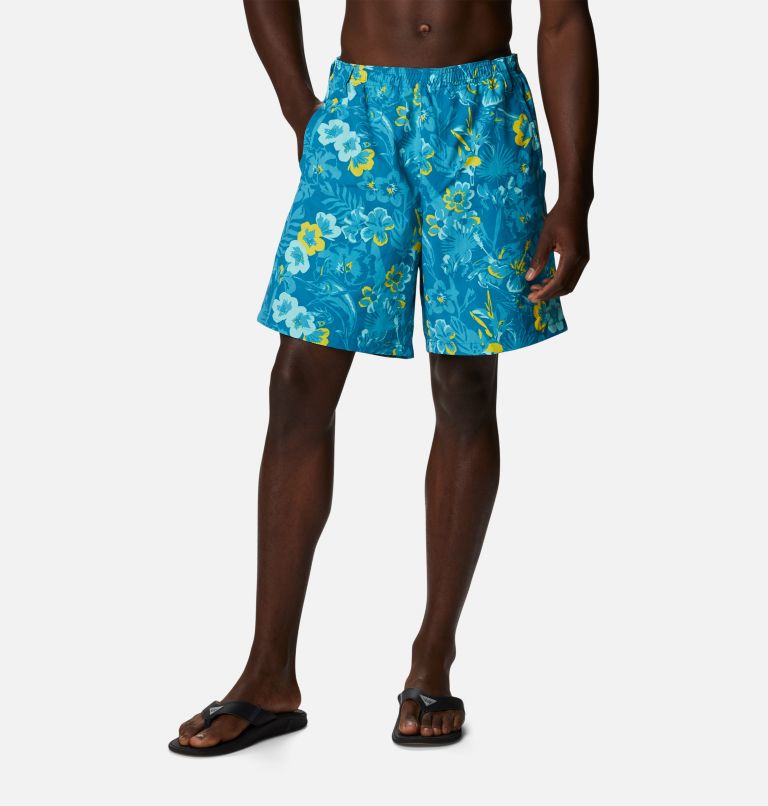 Thumbnail: Men's PFG Super Backcast Water Shorts, Color: Deep Marine Marlin Tropic Print, image 1