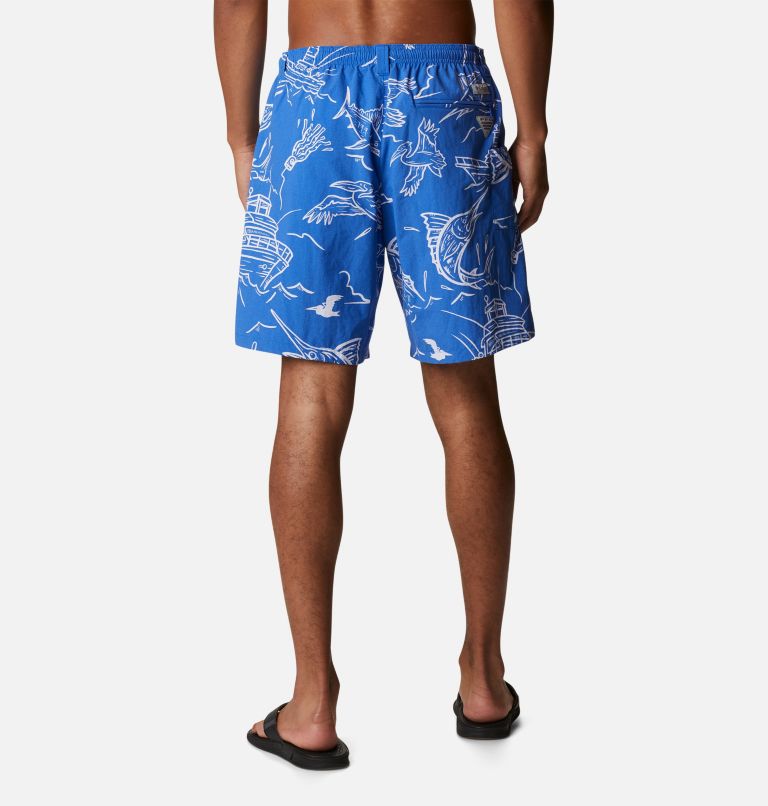 Thumbnail: Men's PFG Super Backcast Water Shorts, Color: Blue Macaw Mighty Marlins Print, image 2