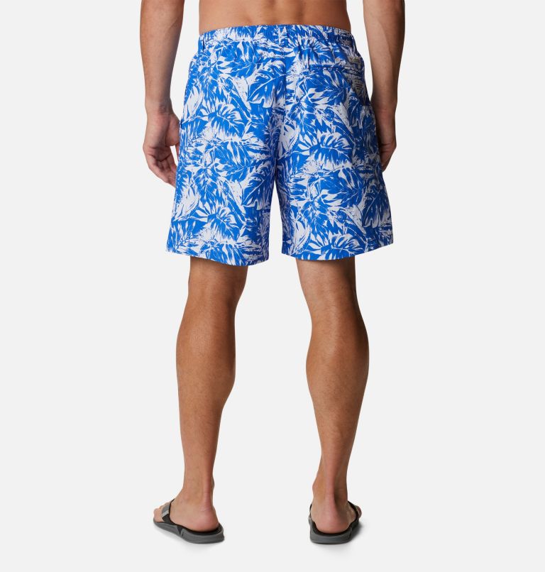 Men's PFG Super Backcast Water Shorts, Color: Blue Macaw Hawaiian Throwback Print