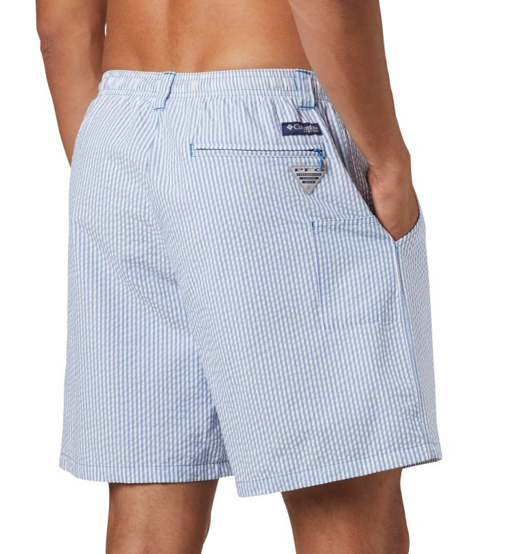 Men's PFG Super Backcast Water Shorts, Color: Dark Pool Seersucker, image 5