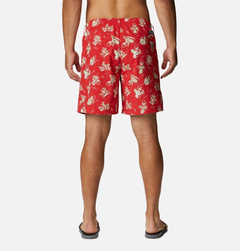 Thumbnail: Men's PFG Super Backcast Water Shorts, Color: Red Spark Lite Me Up Print, image 2