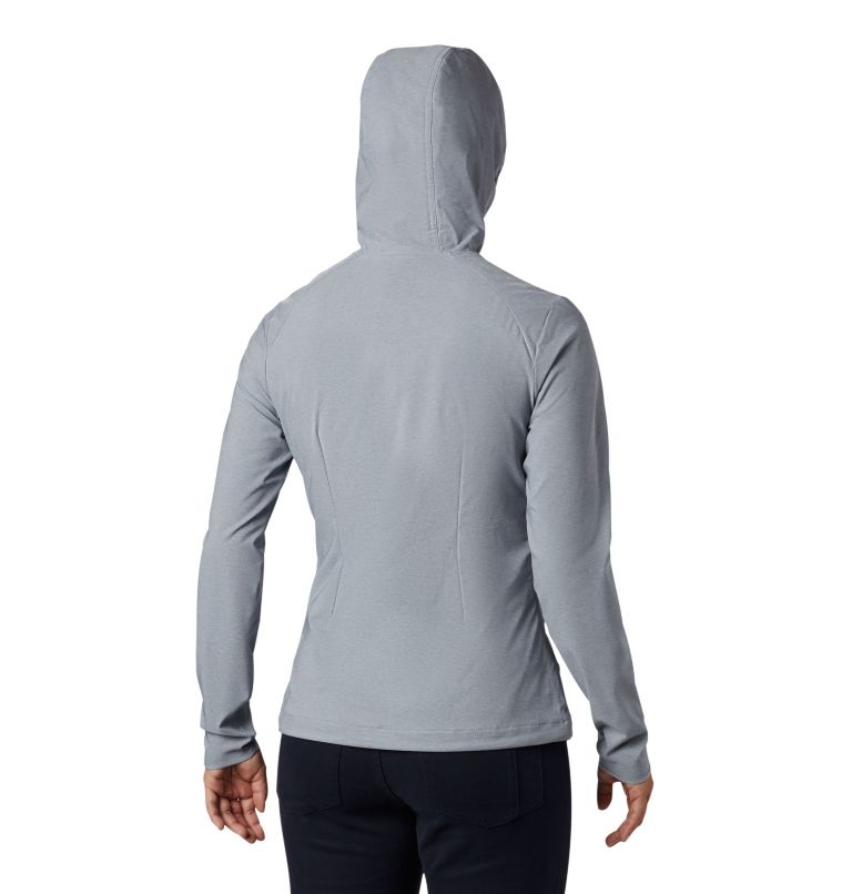 Women's Heather Canyon Softshell Jacket, Color: Tradewinds Grey Heather, image 2