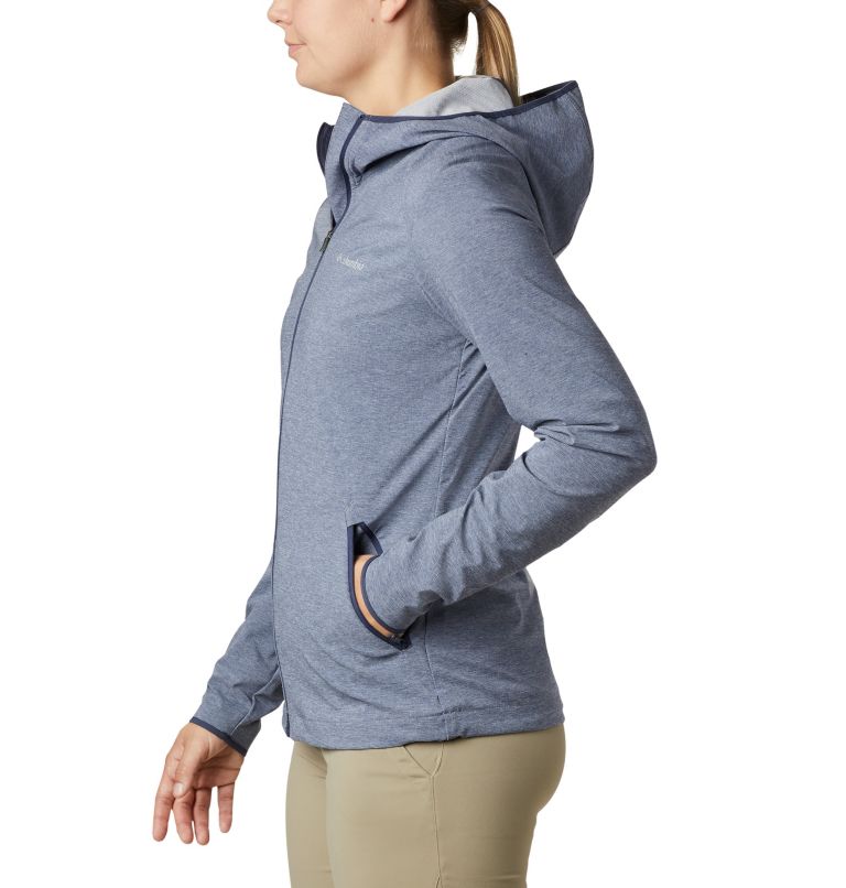 Women's Heather Canyon Softshell Jacket, Color: Nocturnal Heather, image 3