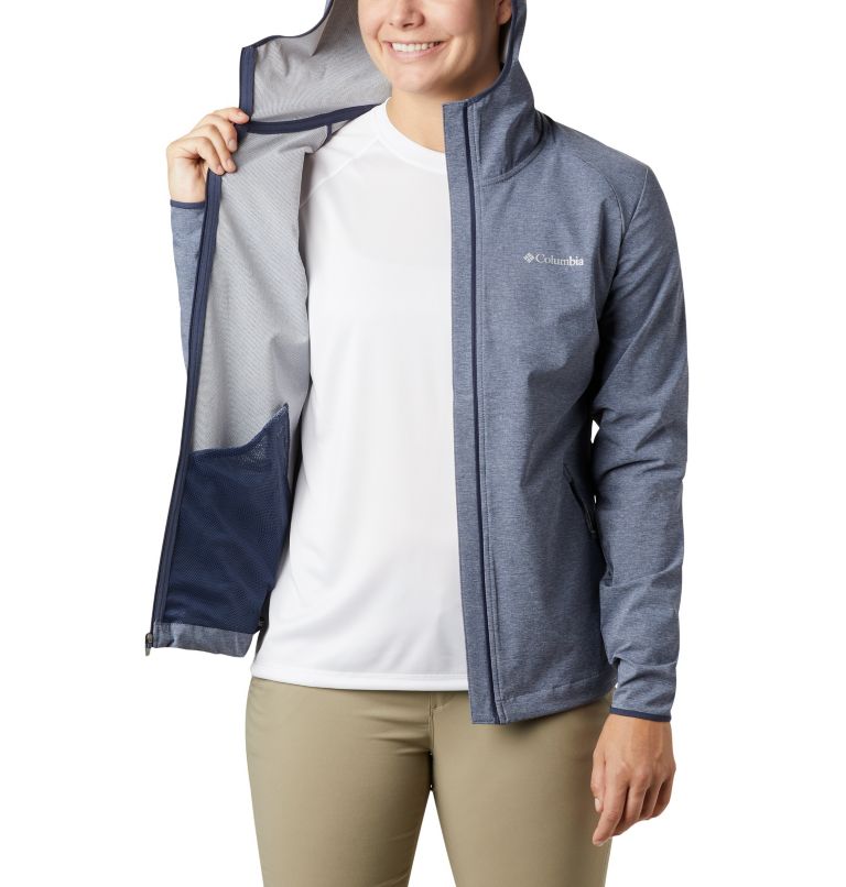 Thumbnail: Women's Heather Canyon Softshell Jacket, Color: Nocturnal Heather, image 5