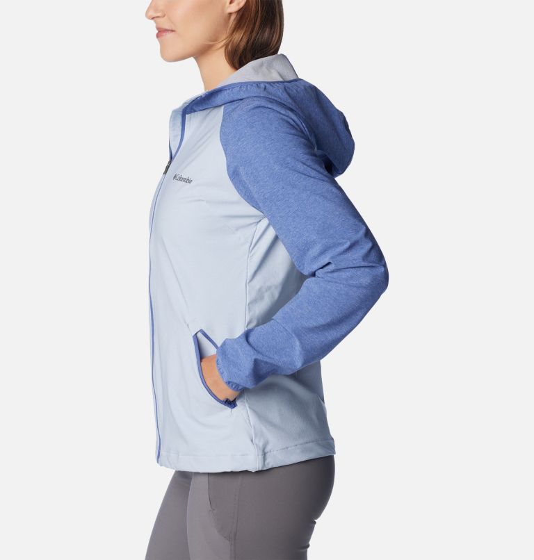Women's Heather Canyon Softshell Jacket, Color: Whisper, Eve Heather, image 3