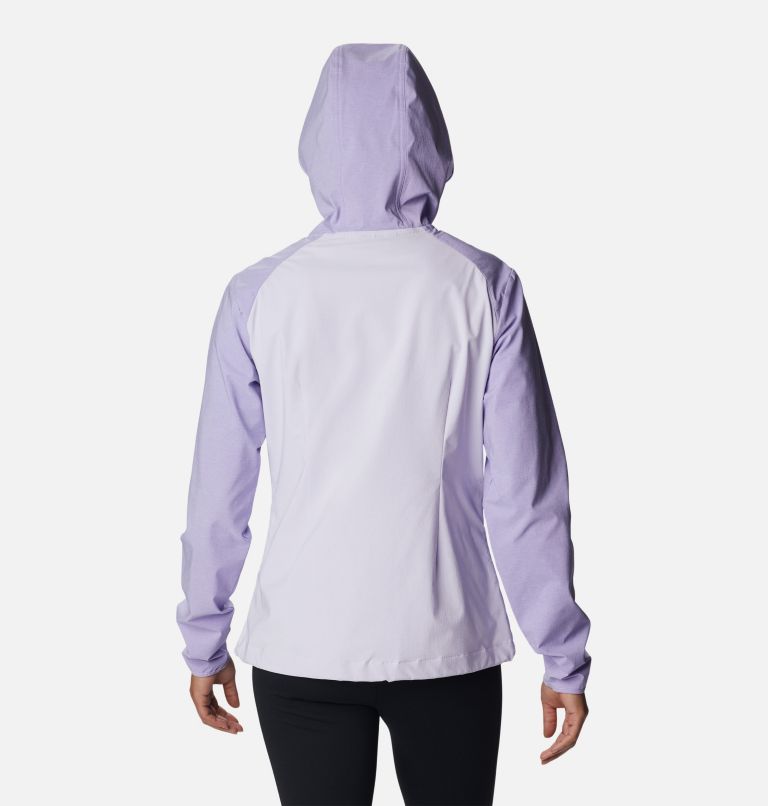 Women's Heather Canyon Softshell Jacket, Color: Purple Tint, Frosted Purple, image 2