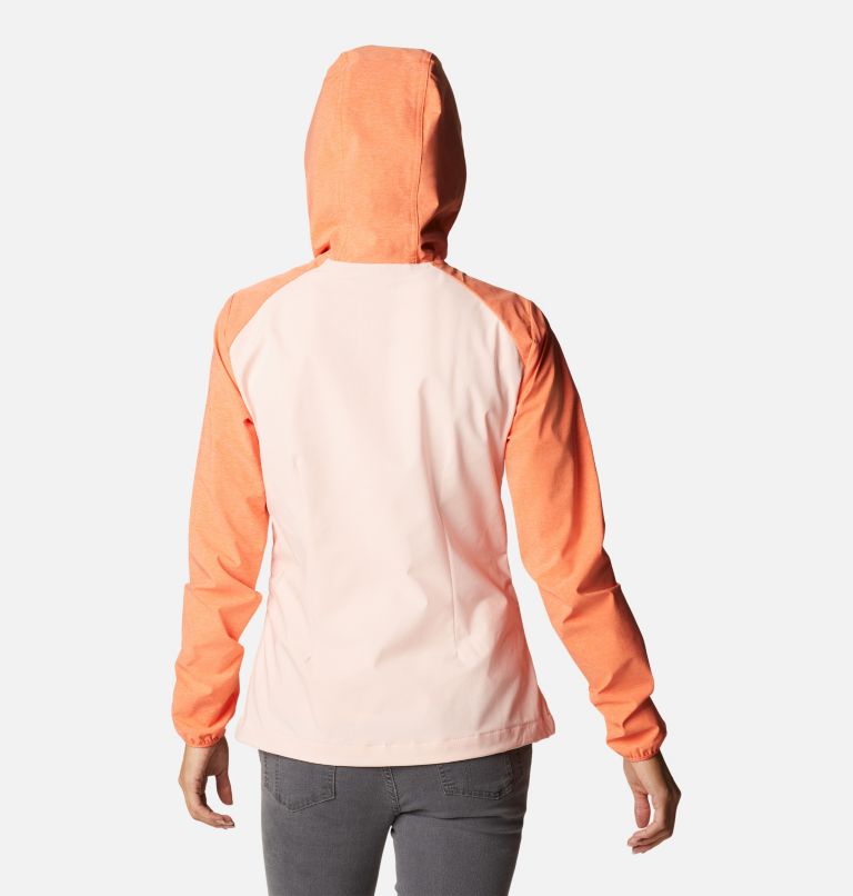 Heather Canyon Softshell Jacket | 890 | XS, Color: Peach Blossom, Sunset Orange, image 2
