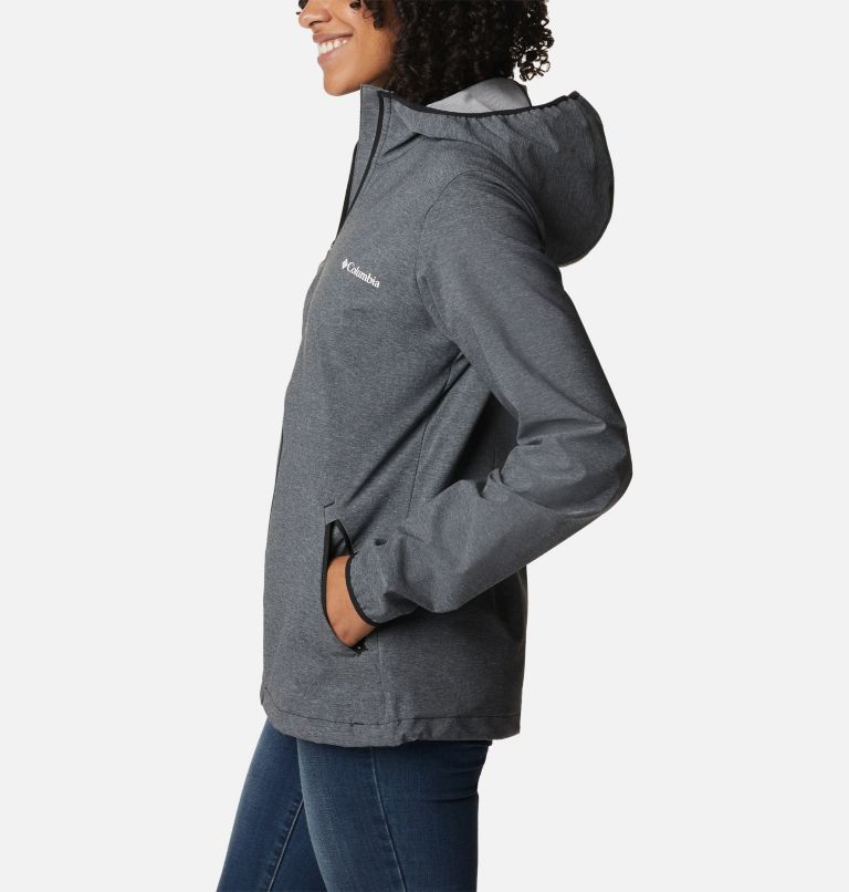 Women's Heather Canyon Softshell Jacket, Color: Black, image 3