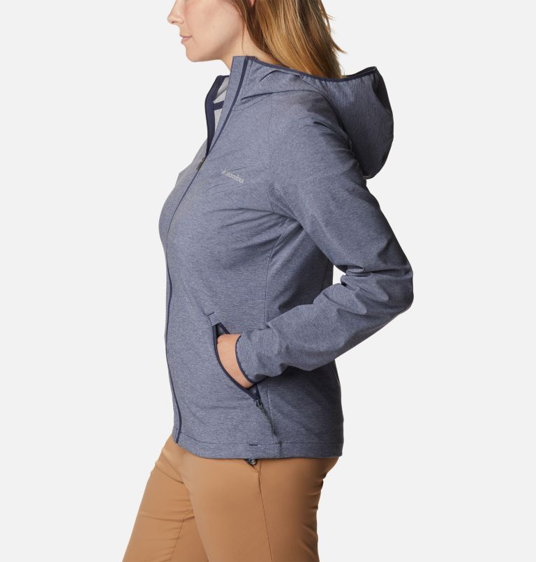 Women's Heather Canyon Softshell Jacket, Color: Nocturnal Heather, image 3