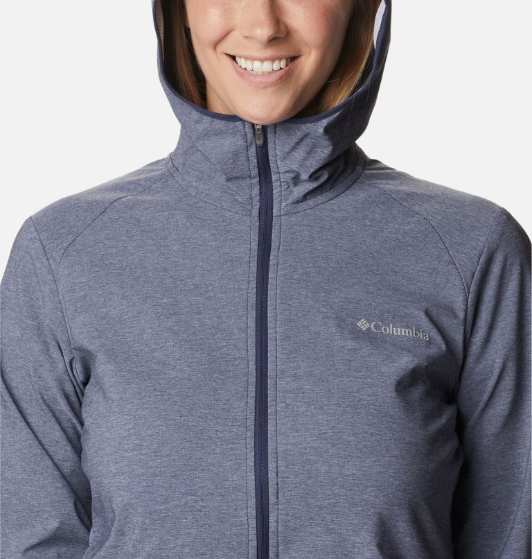 Women's Heather Canyon Softshell Jacket, Color: Nocturnal Heather, image 4