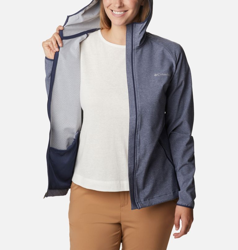 Thumbnail: Women's Heather Canyon Softshell Jacket, Color: Nocturnal Heather, image 5
