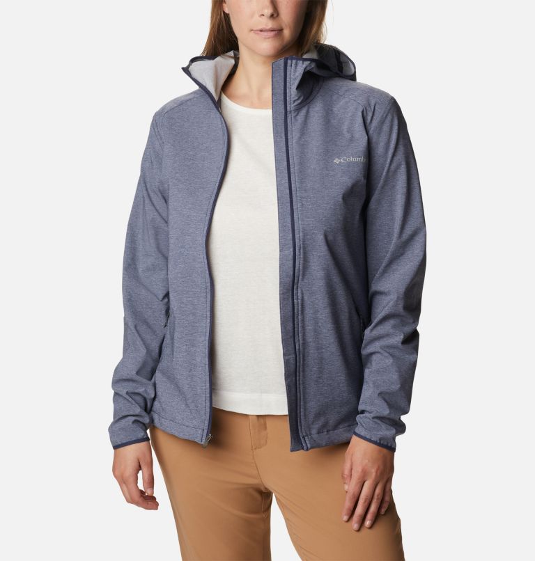 Women's Heather Canyon Softshell Jacket, Color: Nocturnal Heather, image 7