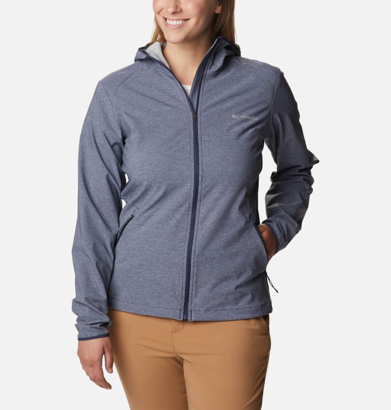 Women's Heather Canyon Softshell Jacket, Color: Nocturnal Heather, image 1