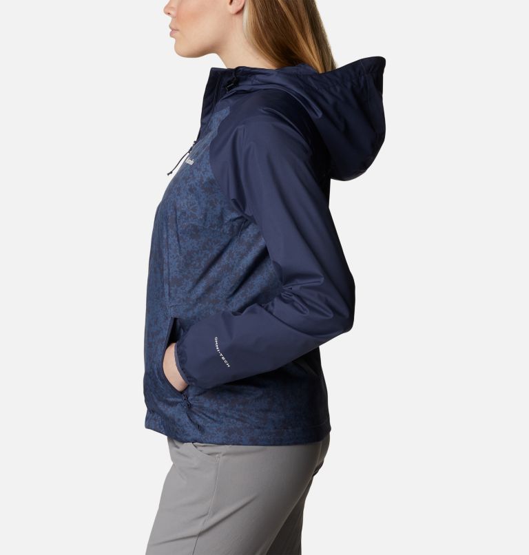 Women's Ulica Rain Jacket, Color: Nocturnal, Blue Dusk Edelweiss, image 3