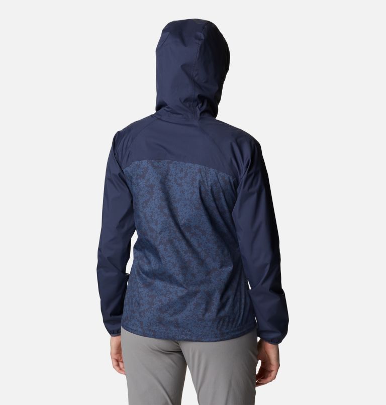 Women's Ulica Rain Jacket, Color: Nocturnal, Blue Dusk Edelweiss, image 2