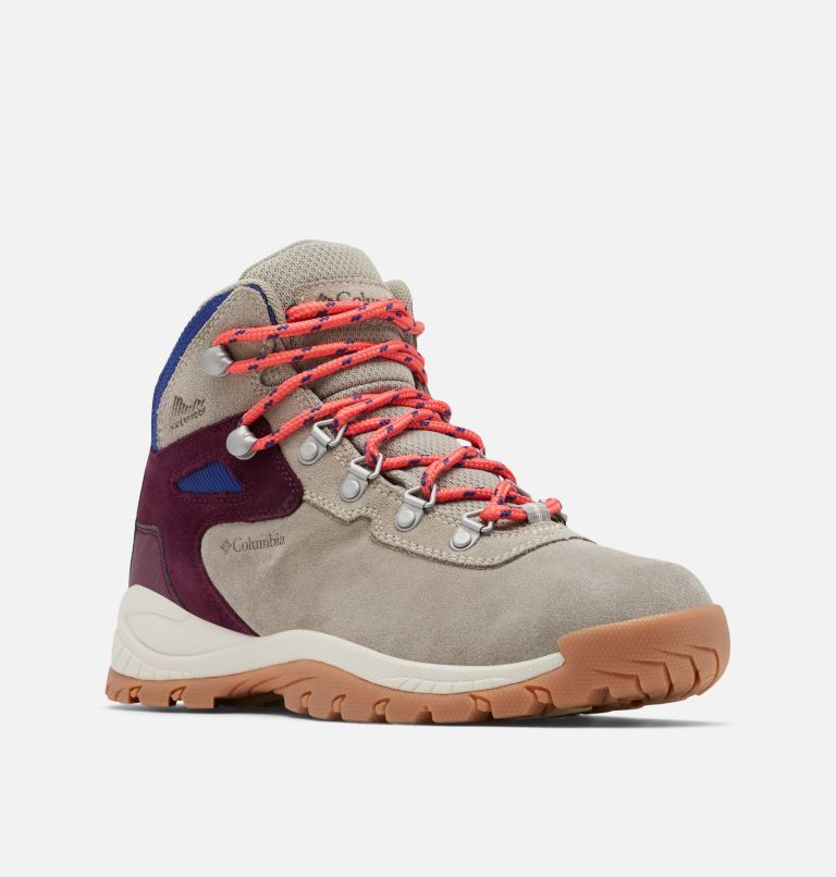 Thumbnail: Women's Newton Ridge Plus Waterproof Amped Hiking Boot - Wide, Color: Kettle, Marionberry, image 2
