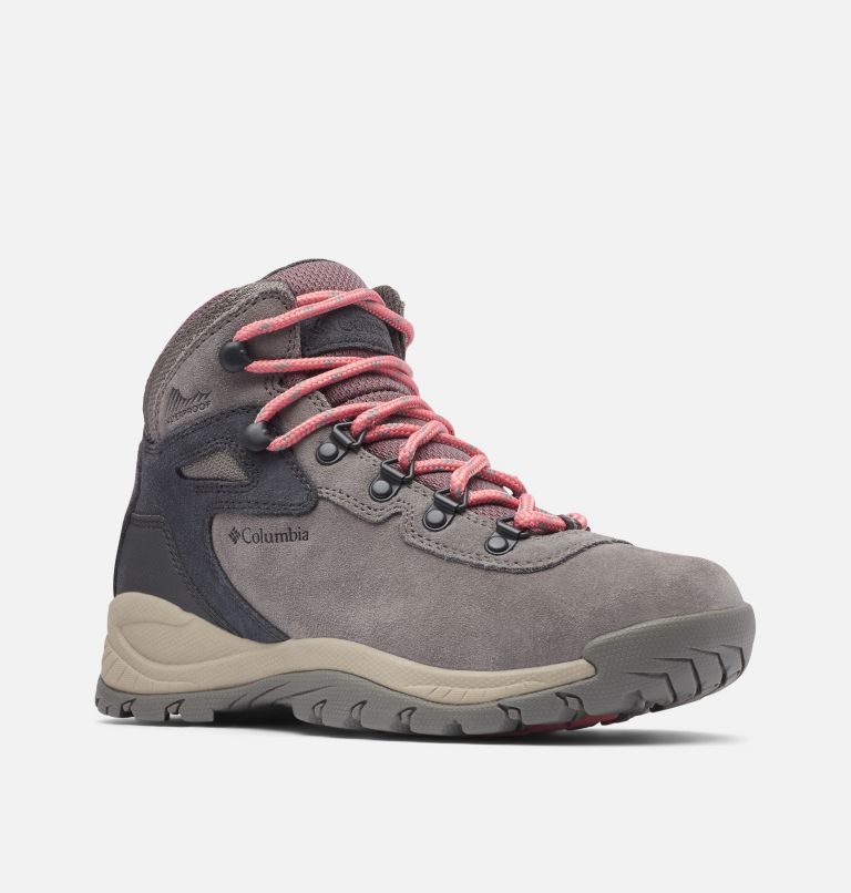 Women’s Newton Ridge Plus Waterproof Amped Hiking Boot, Color: Stratus, Canyon Rose, image 2