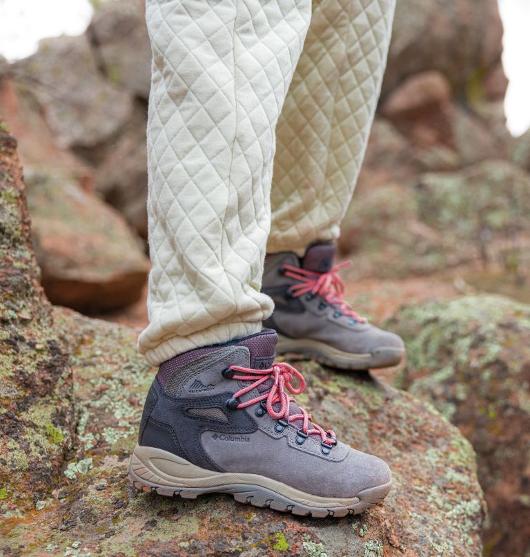 Women’s Newton Ridge Plus Waterproof Amped Hiking Boot, Color: Stratus, Canyon Rose, image 10