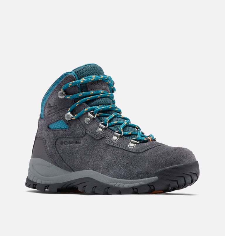 Women’s Newton Ridge Plus Waterproof Amped Hiking Boot, Color: Shark, River Blue, image 2