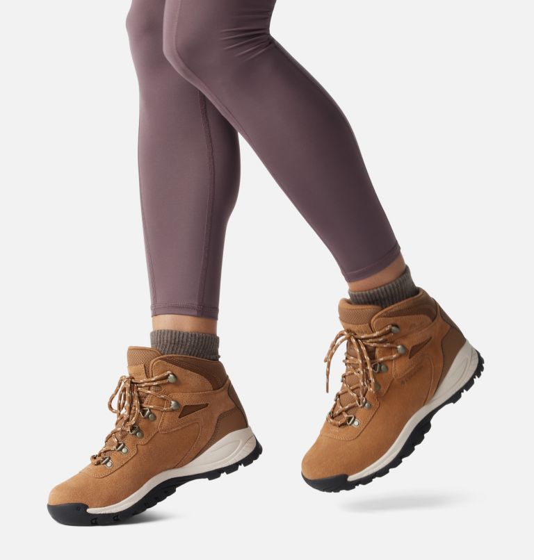 Women's Newton Ridge Plus Waterproof Amped Hiking Boot, Color: Elk, Dark Stone, image 10