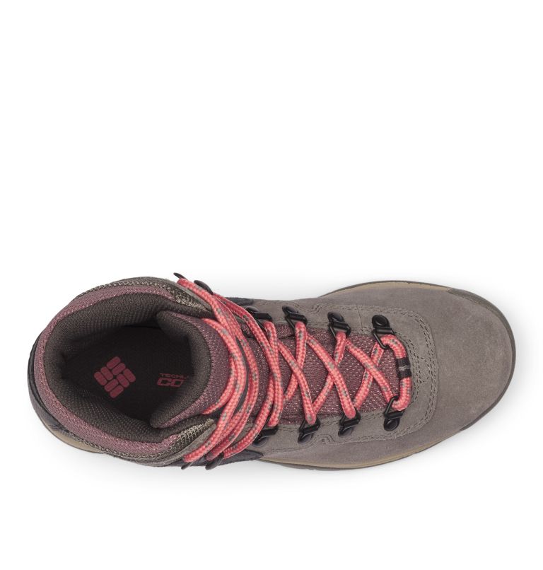 Women’s Newton Ridge Plus Waterproof Amped Hiking Boot - Wide, Color: Stratus, Canyon Rose, image 3