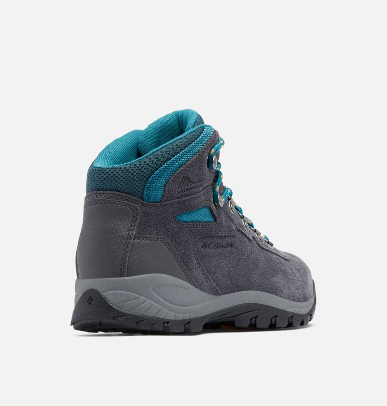 Women’s Newton Ridge Plus Waterproof Amped Hiking Boot - Wide, Color: Shark, River Blue, image 9
