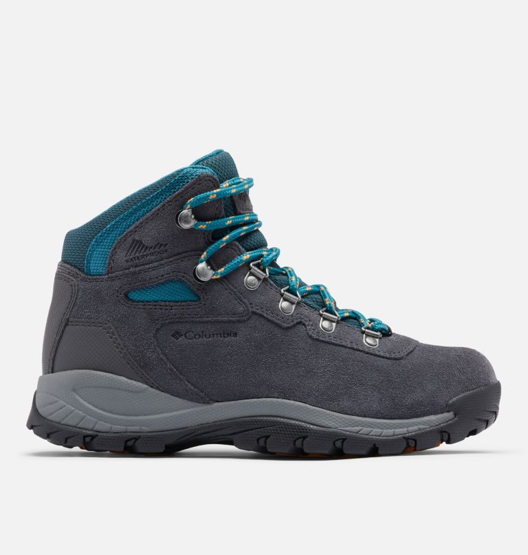 Women’s Newton Ridge Plus Waterproof Amped Hiking Boot - Wide, Color: Shark, River Blue, image 1