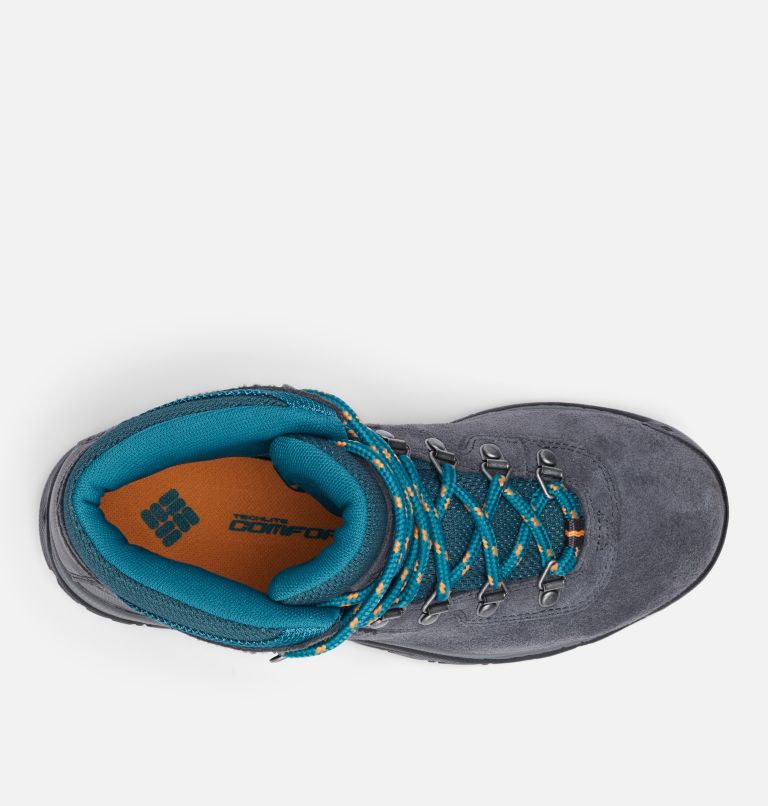 Women’s Newton Ridge Plus Waterproof Amped Hiking Boot - Wide, Color: Shark, River Blue, image 3