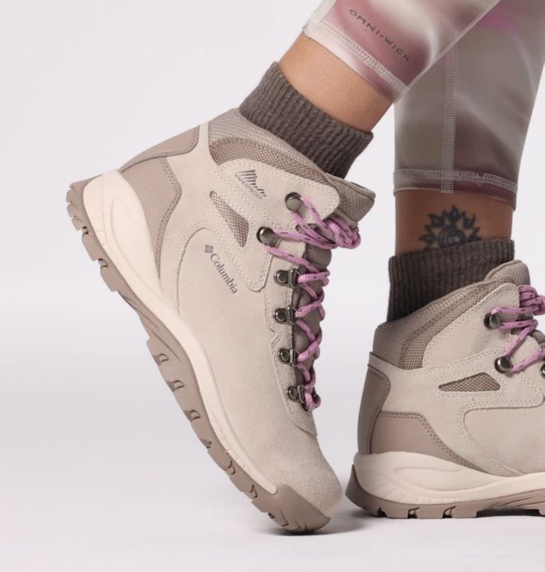 Women’s Newton Ridge Plus Waterproof Amped Hiking Boot - Wide, Color: Dark Stone, Cosmos