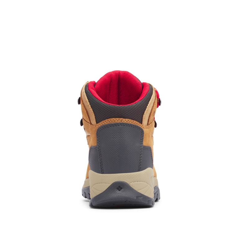 Women’s Newton Ridge Plus Waterproof Amped Hiking Boot - Wide, Color: Elk, Mountain Red, image 2