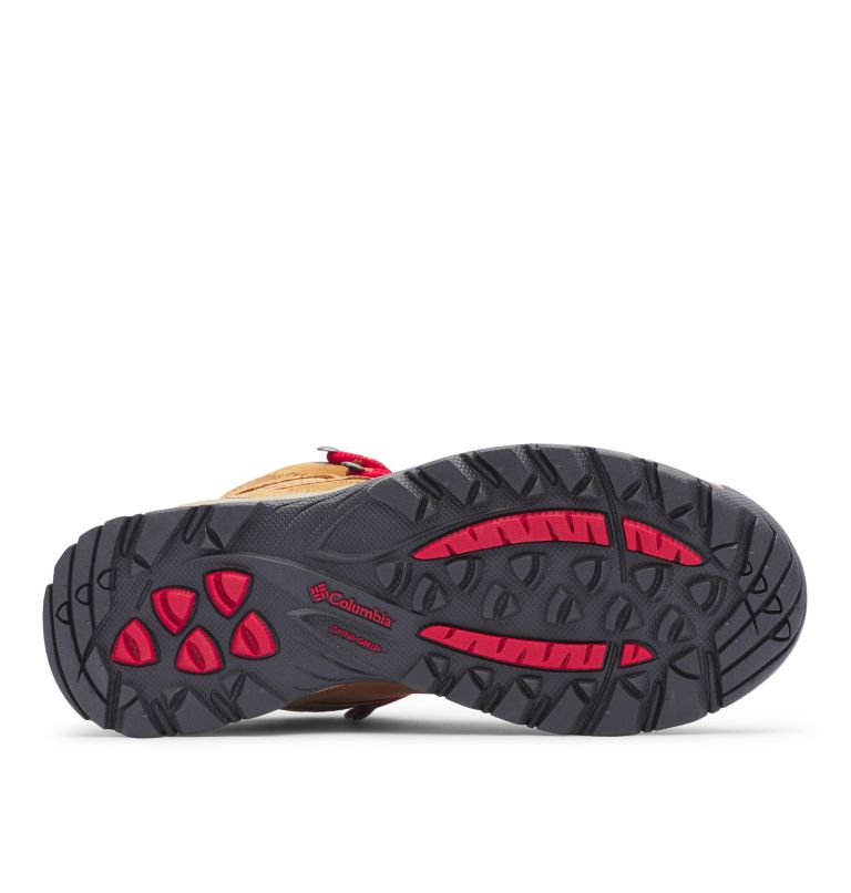 Women’s Newton Ridge Plus Waterproof Amped Hiking Boot - Wide, Color: Elk, Mountain Red, image 5