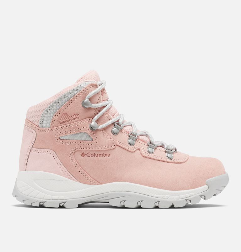 Women’s Newton Ridge Plus Waterproof Amped Hiking Boot - Wide, Color: Vintage Pink, Nimbus Grey, image 1
