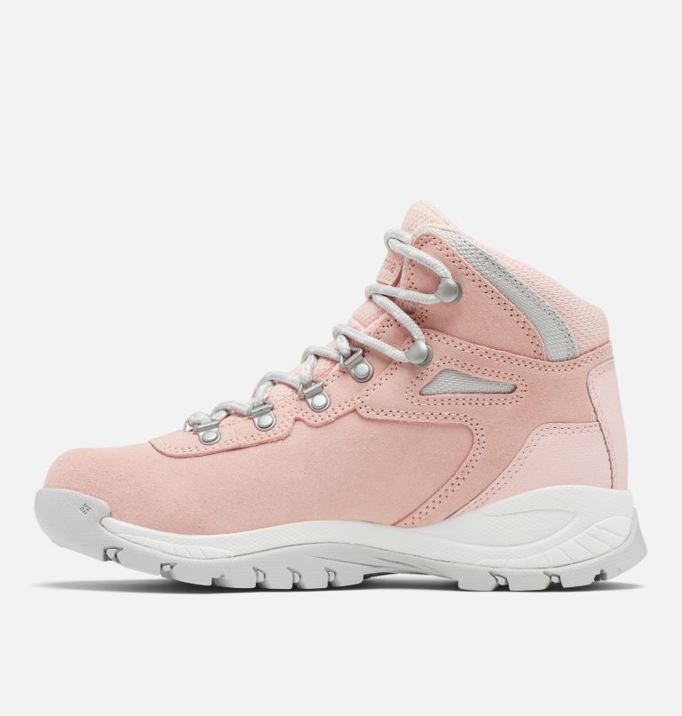 Women’s Newton Ridge Plus Waterproof Amped Hiking Boot - Wide, Color: Vintage Pink, Nimbus Grey, image 5