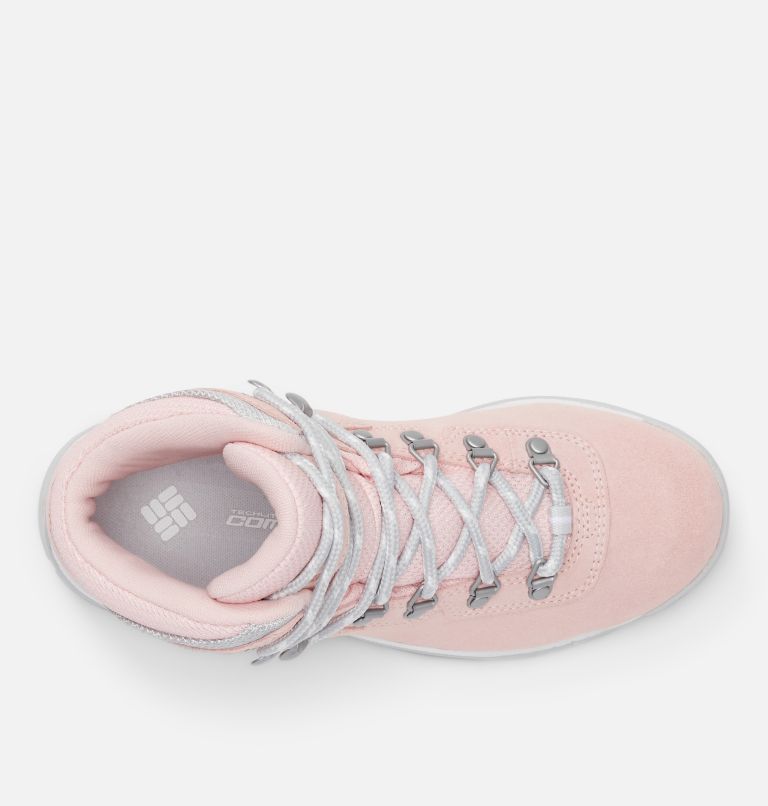 Women’s Newton Ridge Plus Waterproof Amped Hiking Boot - Wide, Color: Vintage Pink, Nimbus Grey, image 3