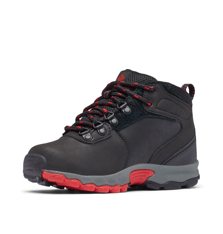 Youth Newton Ridge Walking Shoe, Color: Black, Mountain Red, image 6