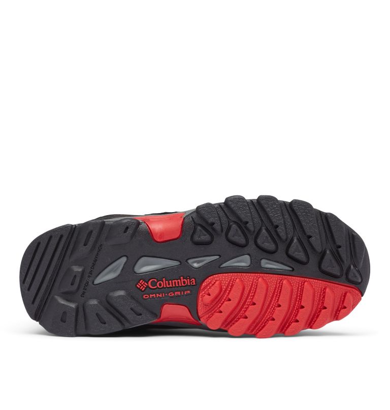 Youth Newton Ridge Walking Shoe, Color: Black, Mountain Red, image 4