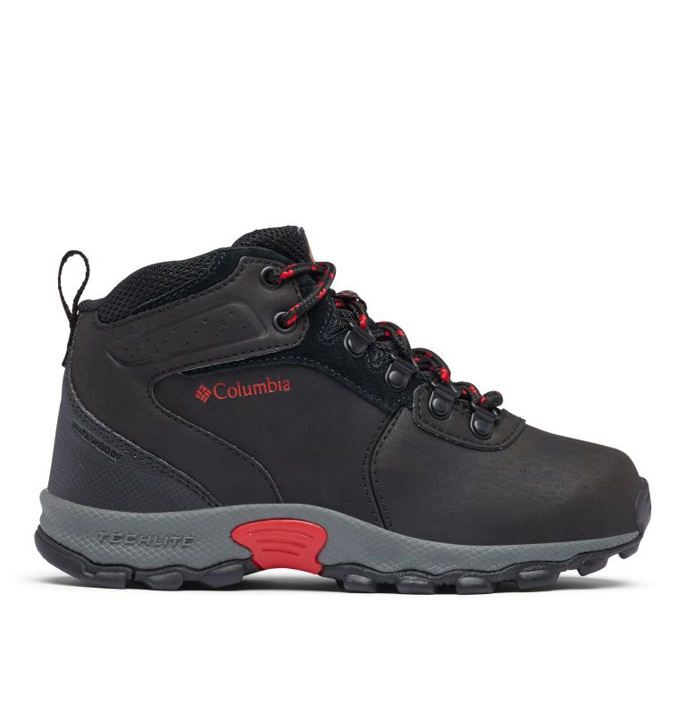 Big Kids’ Newton Ridge Waterproof Hiking Boot - Wide, Color: Black, Mountain Red, image 1