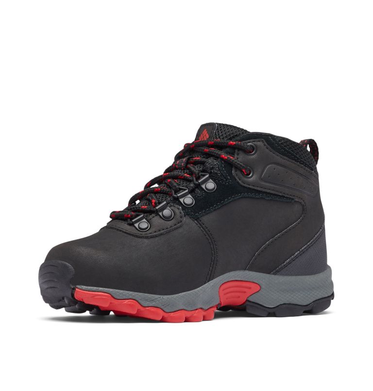 Big Kids’ Newton Ridge Waterproof Hiking Boot - Wide, Color: Black, Mountain Red, image 6