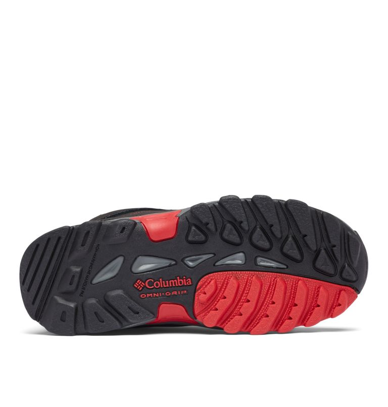 Thumbnail: Big Kids’ Newton Ridge Waterproof Hiking Boot - Wide, Color: Black, Mountain Red, image 4