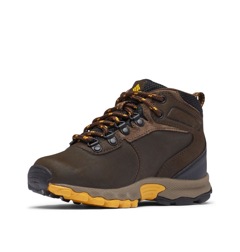 Big Kids’ Newton Ridge Waterproof Hiking Boot - Wide, Color: Cordovan, Golden Yellow, image 6