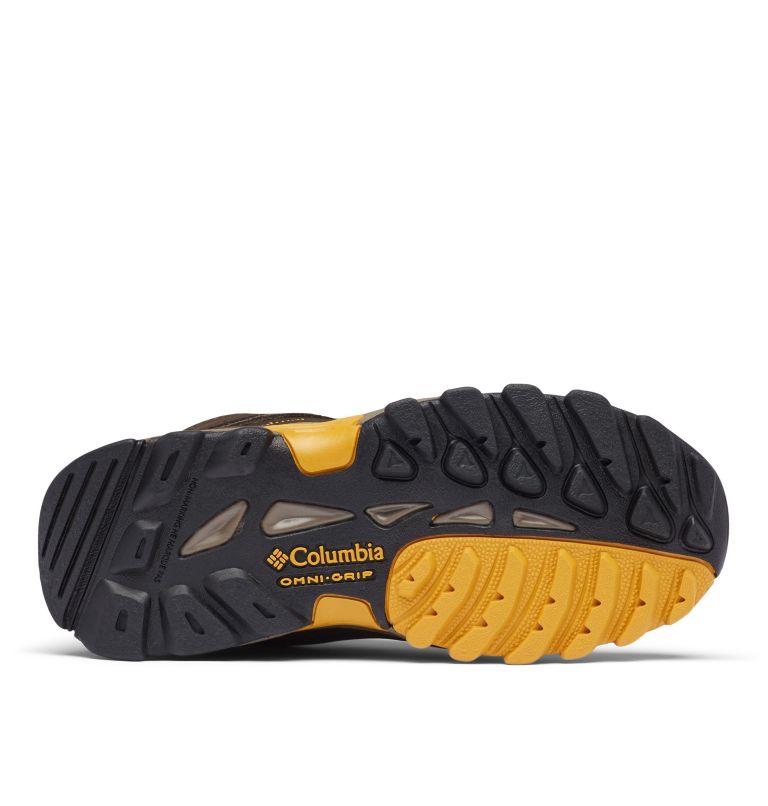 Big Kids’ Newton Ridge Waterproof Hiking Boot - Wide, Color: Cordovan, Golden Yellow, image 4