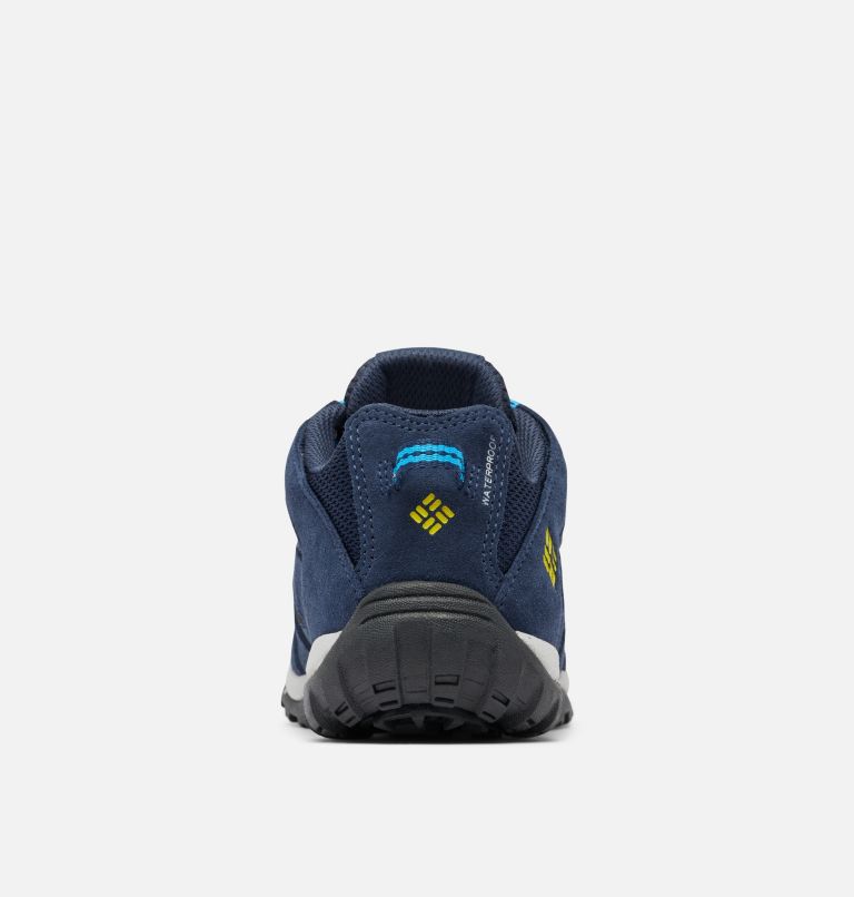 Youth Redmond Waterproof Walking Shoes, Color: Collegiate Navy, Laser Lemon, image 8