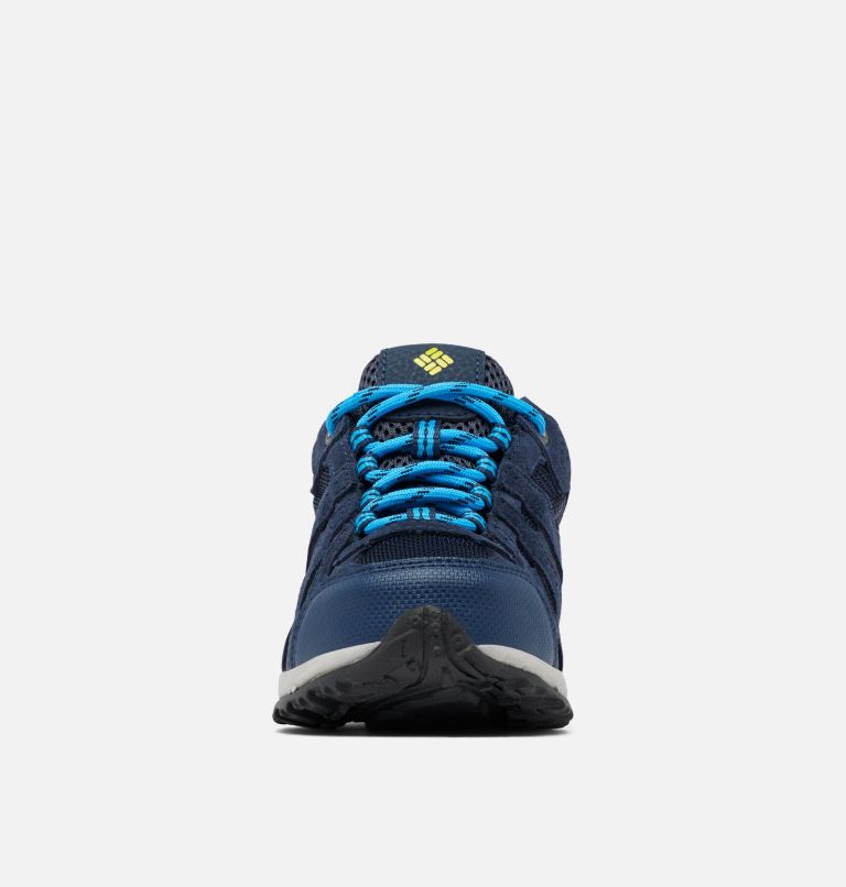 Youth Redmond Waterproof Walking Shoes, Color: Collegiate Navy, Laser Lemon, image 7