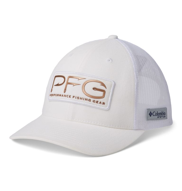 PFG Mesh Womens Ball Cap | 106 | O/S, Color: White, PFG Hooks