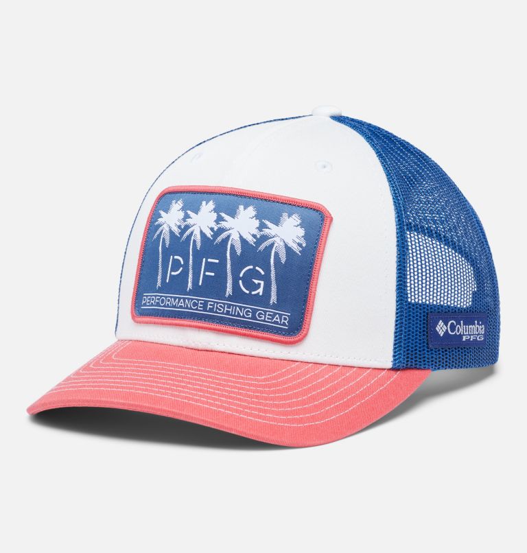 PFG Mesh Womens Ball Cap | 109 | O/S, Color: White, Sunset Rd, Carbon, PFG Las Palmas, image 1