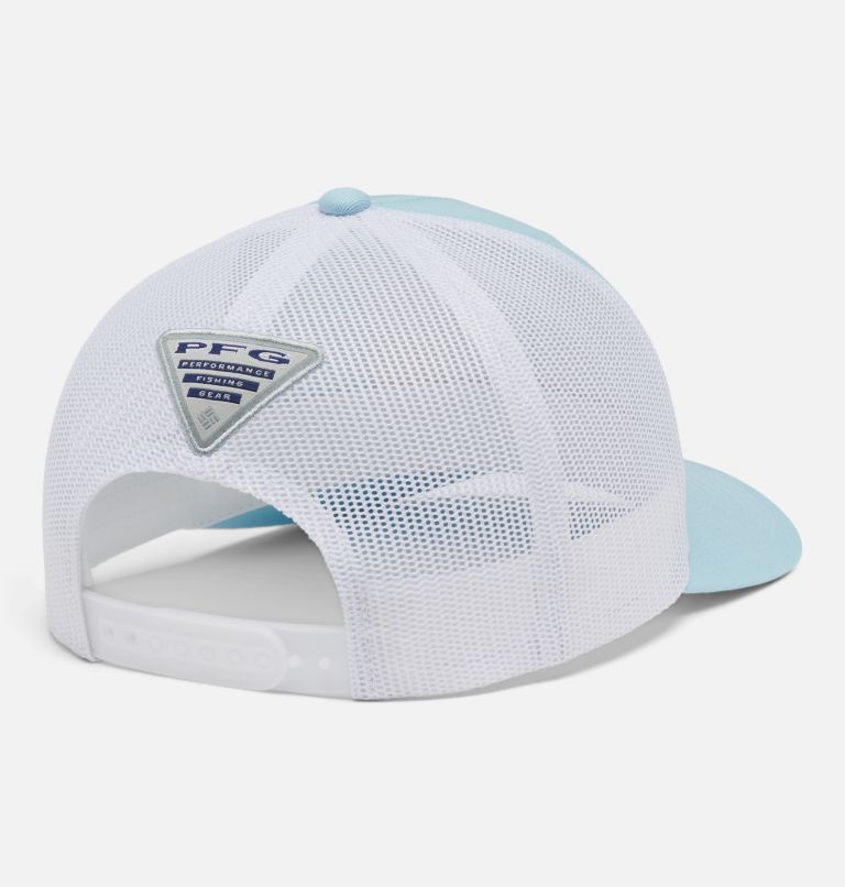 PFG Mesh Womens Ball Cap | 492 | O/S, Color: Spring Blue, White, PFG Las Palmas, image 2