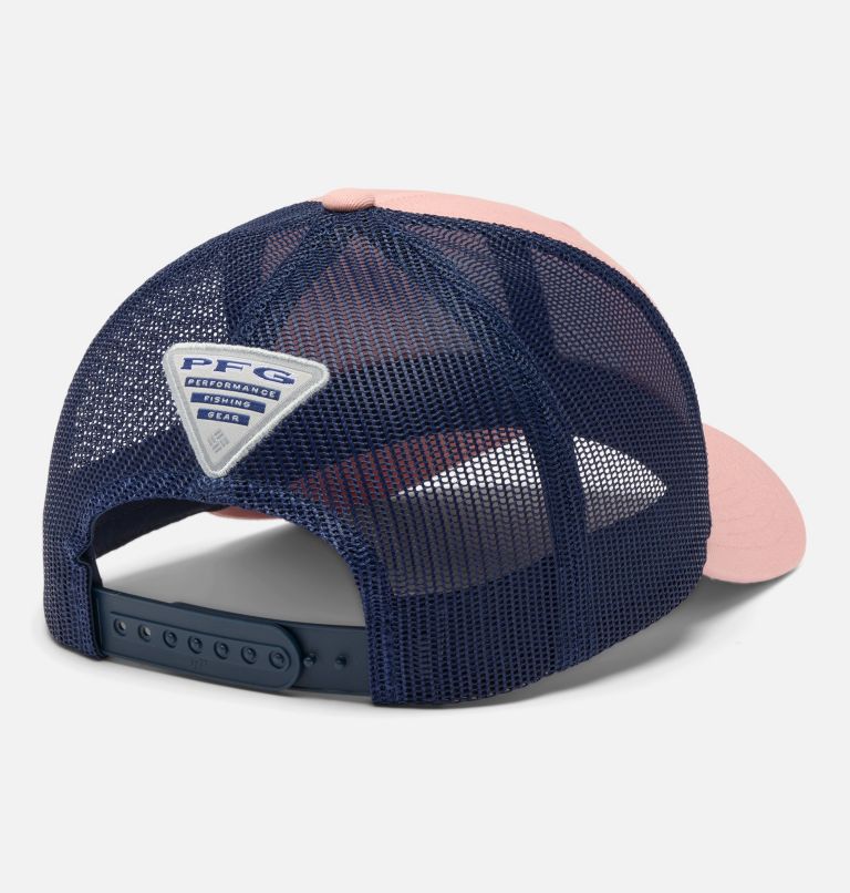 Women's PFG Mesh Snap Back Ball Cap, Color: Faux Pink, Nocturnal, High Side Marlin, image 4