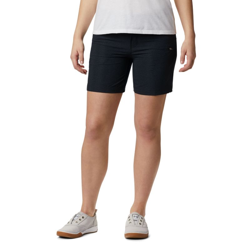 Thumbnail: Women's Peak to Point Shorts, Color: Black Denims Print, image 1