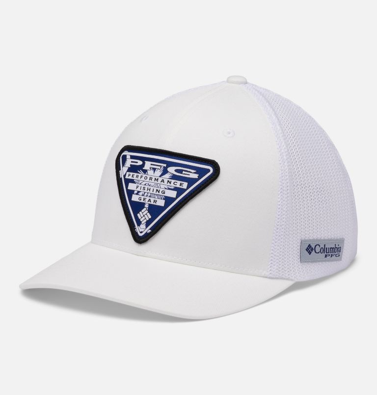 PFG Mesh Stateside Ball Cap, Color: White, South Carolina Triangle